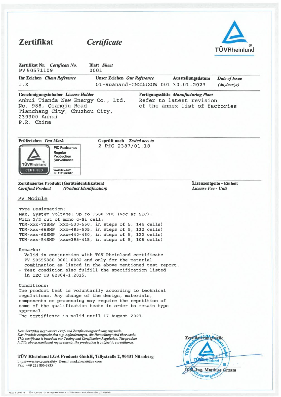 zertifikat certificate_PID